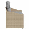 Hagemøbelsofa med pute Beige 123 x 62 x 69cm polyrotting