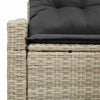 Hagemøbelsofa med pute Grå 123 x 62 x 69cm polyrotting