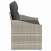 Hagemøbelsofa med pute Grå 123 x 62 x 69cm polyrotting