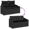 Hagemøbelsofa med pute Svart 123 x 62 x 69cm polyrotting