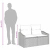 Hagemøbelsofa med pute Svart 123 x 62 x 69cm polyrotting
