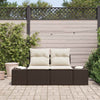 Hagemøbelsofa med pute Brun 123 x 62 x 69cm polyrotting