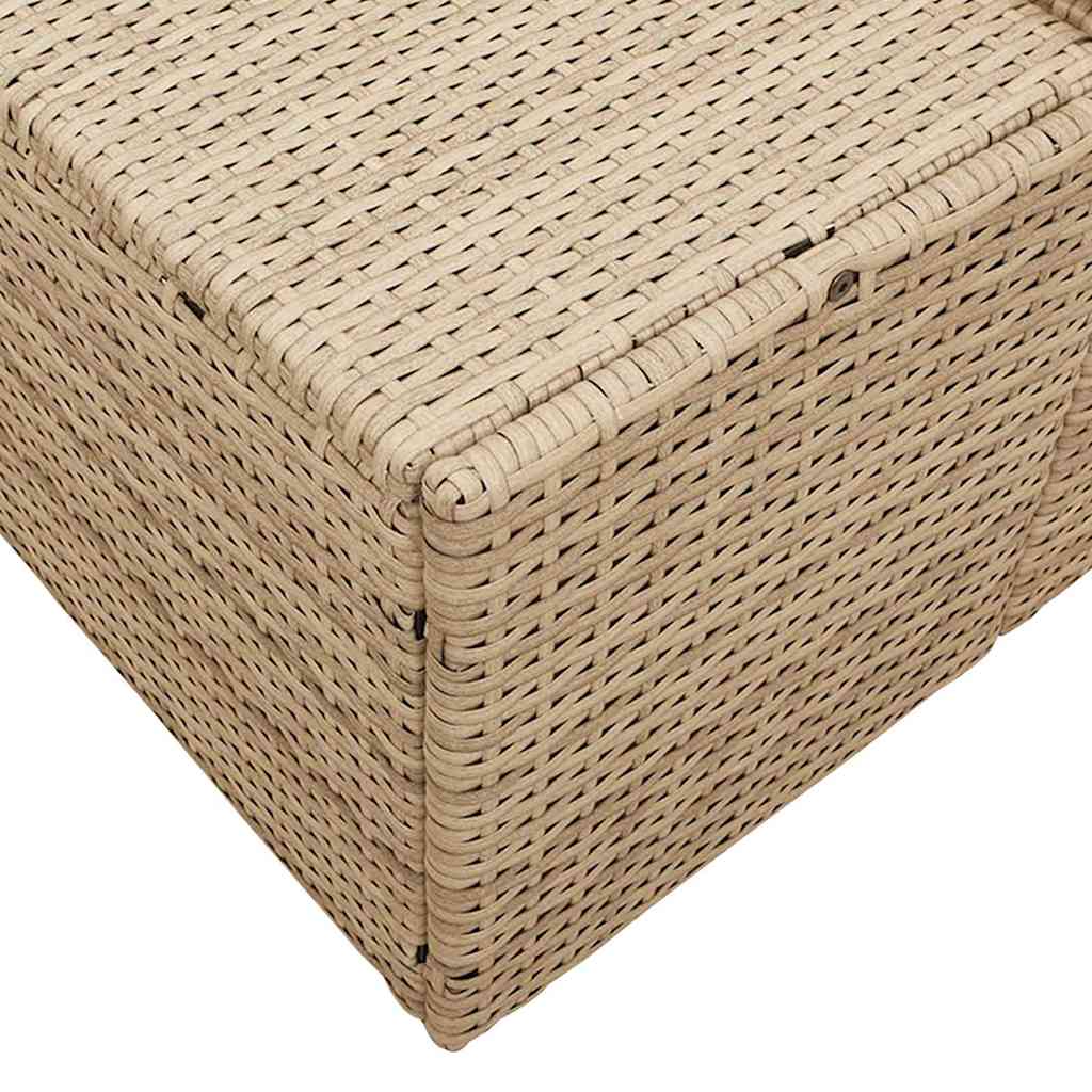 Hagemøbelsofa med pute Beige 123 x 62 x 69cm polyrotting