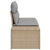 Hagemøbelsofa med pute Beige 123 x 62 x 69cm polyrotting