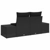 Hagemøbelsofa med pute Svart 123 x 62 x 69cm polyrotting