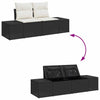 Hagemøbelsofa med pute Svart 123 x 62 x 69cm polyrotting