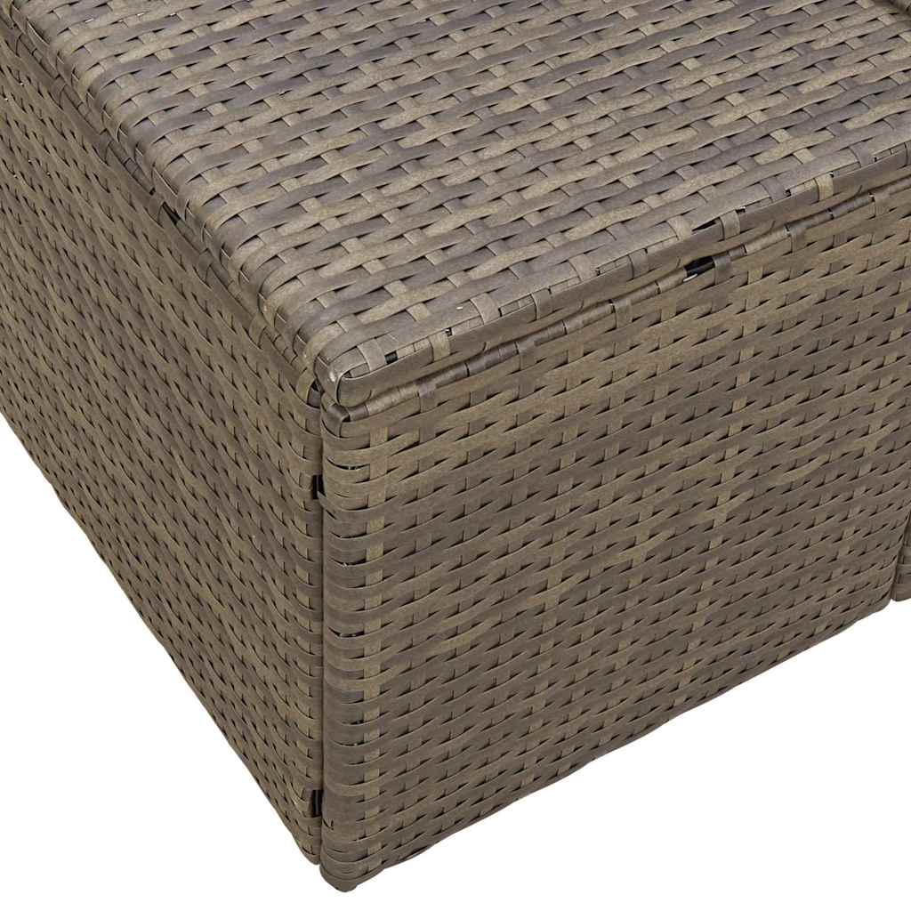Hagemøbelsofa Grå 123 x 62 x 69cm polyrotting