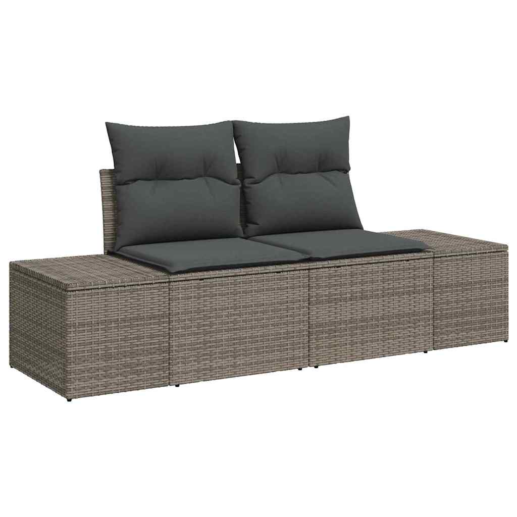 Hagemøbelsofa Grå 123 x 62 x 69cm polyrotting