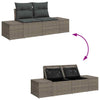 Hagemøbelsofa Grå 123 x 62 x 69cm polyrotting