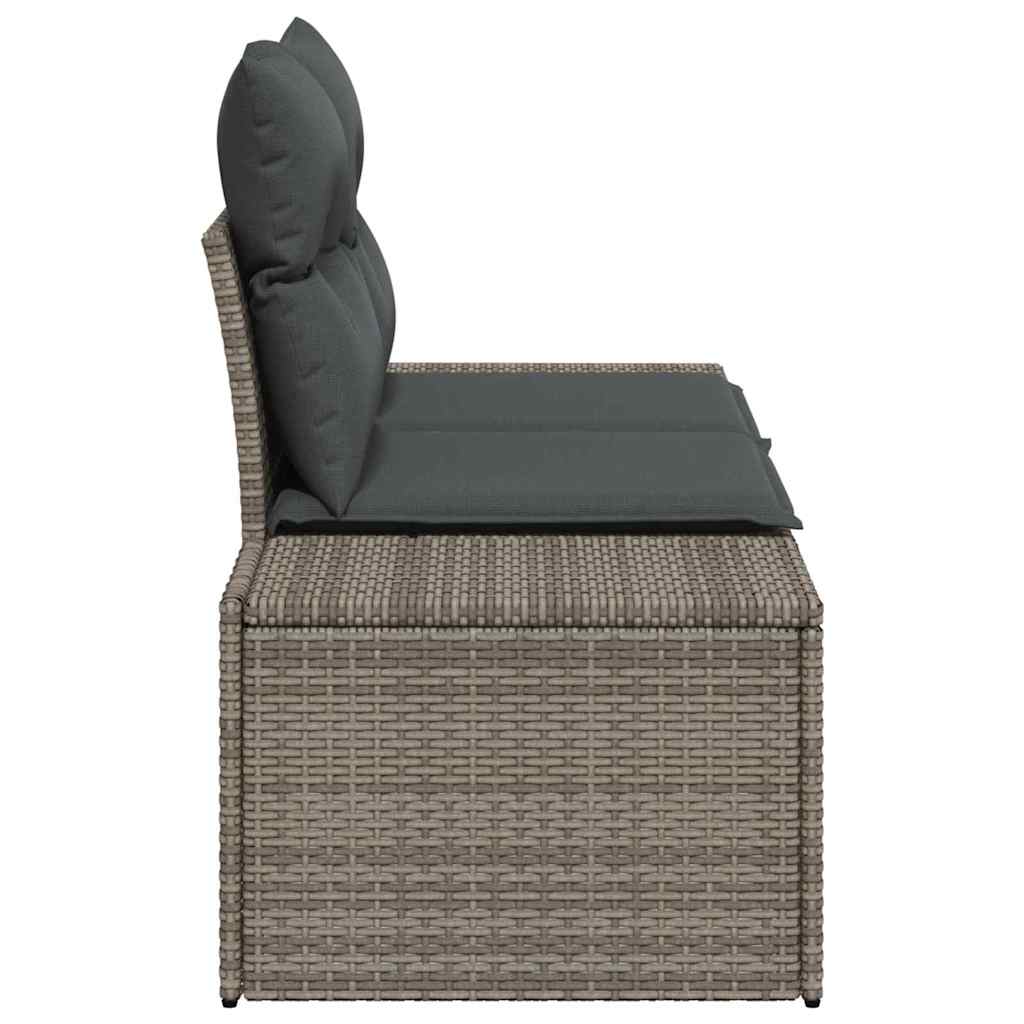 Hagemøbelsofa Grå 123 x 62 x 69cm polyrotting