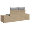 Hagemøbelsofa med pute Beige 123 x 62 x 69cm polyrotting