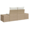Hagemøbelsofa med pute Beige 123 x 62 x 69cm polyrotting