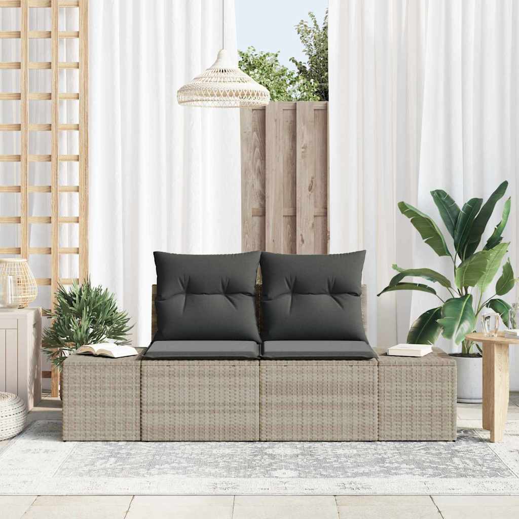 Hagemøbelsofa Grå 123 x 62 x 69cm polyrotting