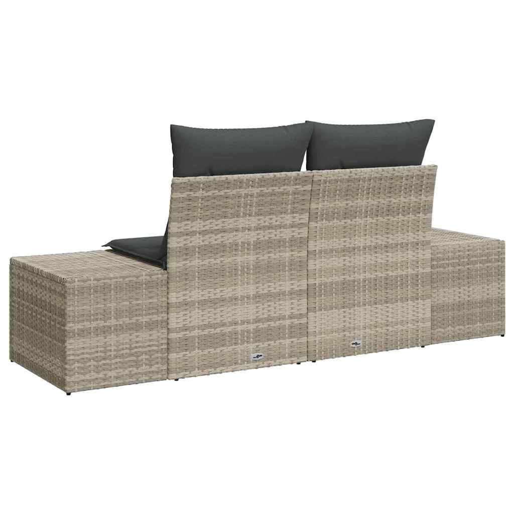 Hagemøbelsofa Grå 123 x 62 x 69cm polyrotting