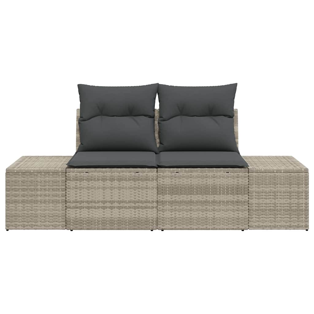 Hagemøbelsofa Grå 123 x 62 x 69cm polyrotting