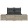Hagemøbelsofa Grå 123 x 62 x 69cm polyrotting