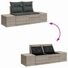 Hagemøbelsofa Grå 123 x 62 x 69cm polyrotting