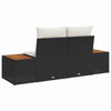 Hagemøbelsofa Svart 184 x 62 x 85cm polyrotting