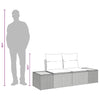 Hagemøbelsofa Svart 184 x 62 x 85cm polyrotting