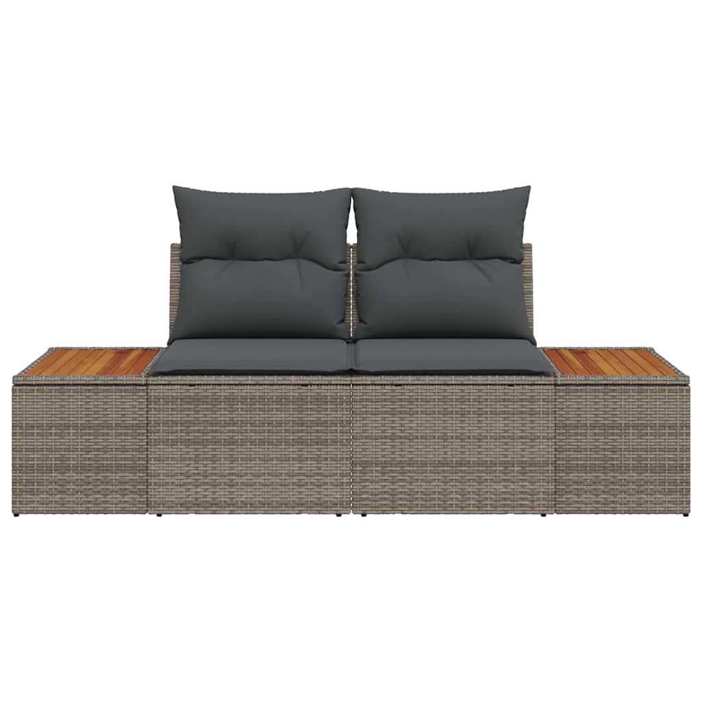 Hagemøbelsofa Grå 184 x 62 x 85cm polyrotting