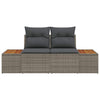 Hagemøbelsofa Grå 184 x 62 x 85cm polyrotting