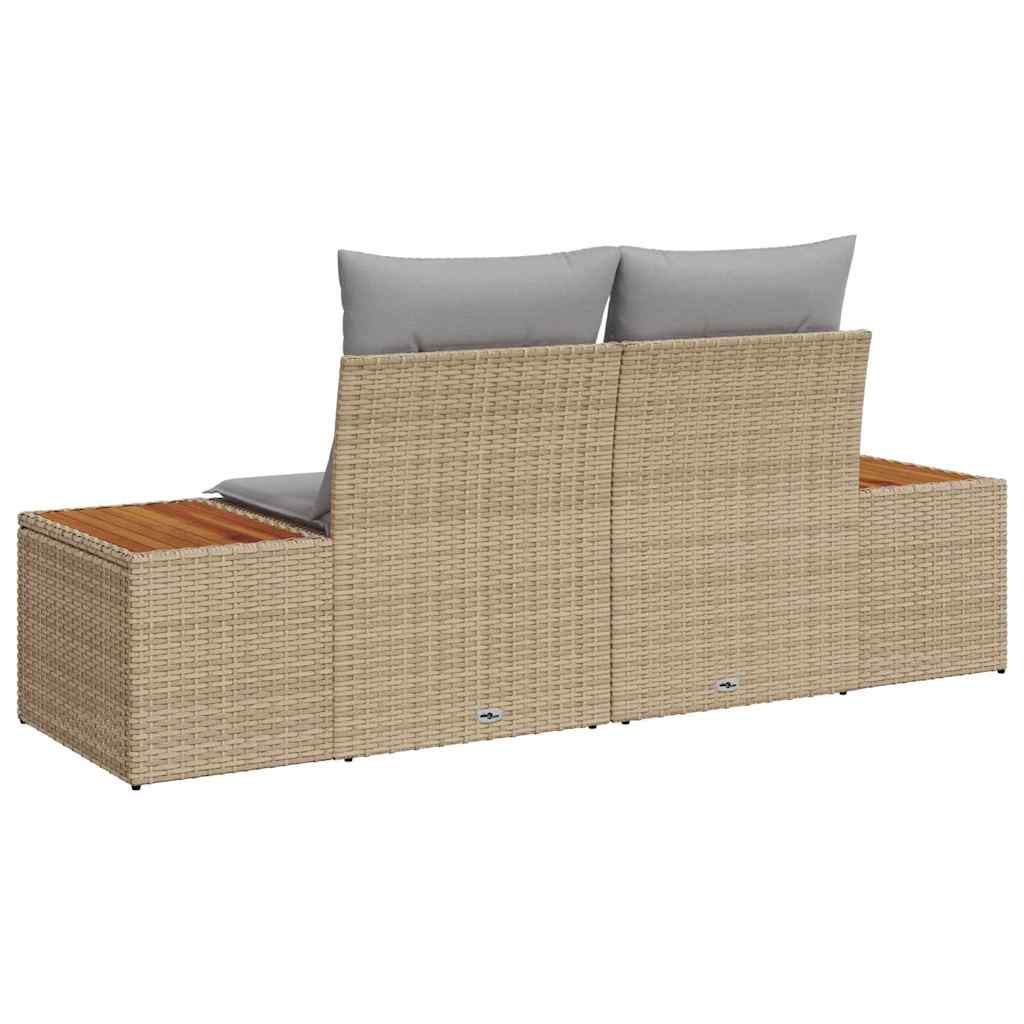 Hagemøbelsofa Beige 184 x 62 x 85cm polyrotting
