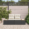 Hagemøbelsofa Svart 184 x 62 x 85cm polyrotting