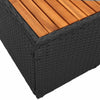 Hagemøbelsofa Svart 184 x 62 x 85cm polyrotting