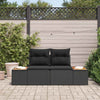 Hagemøbelsofa Svart 184 x 62 x 85cm polyrotting
