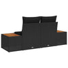 Hagemøbelsofa Svart 184 x 62 x 85cm polyrotting