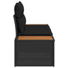 Hagemøbelsofa Svart 184 x 62 x 85cm polyrotting