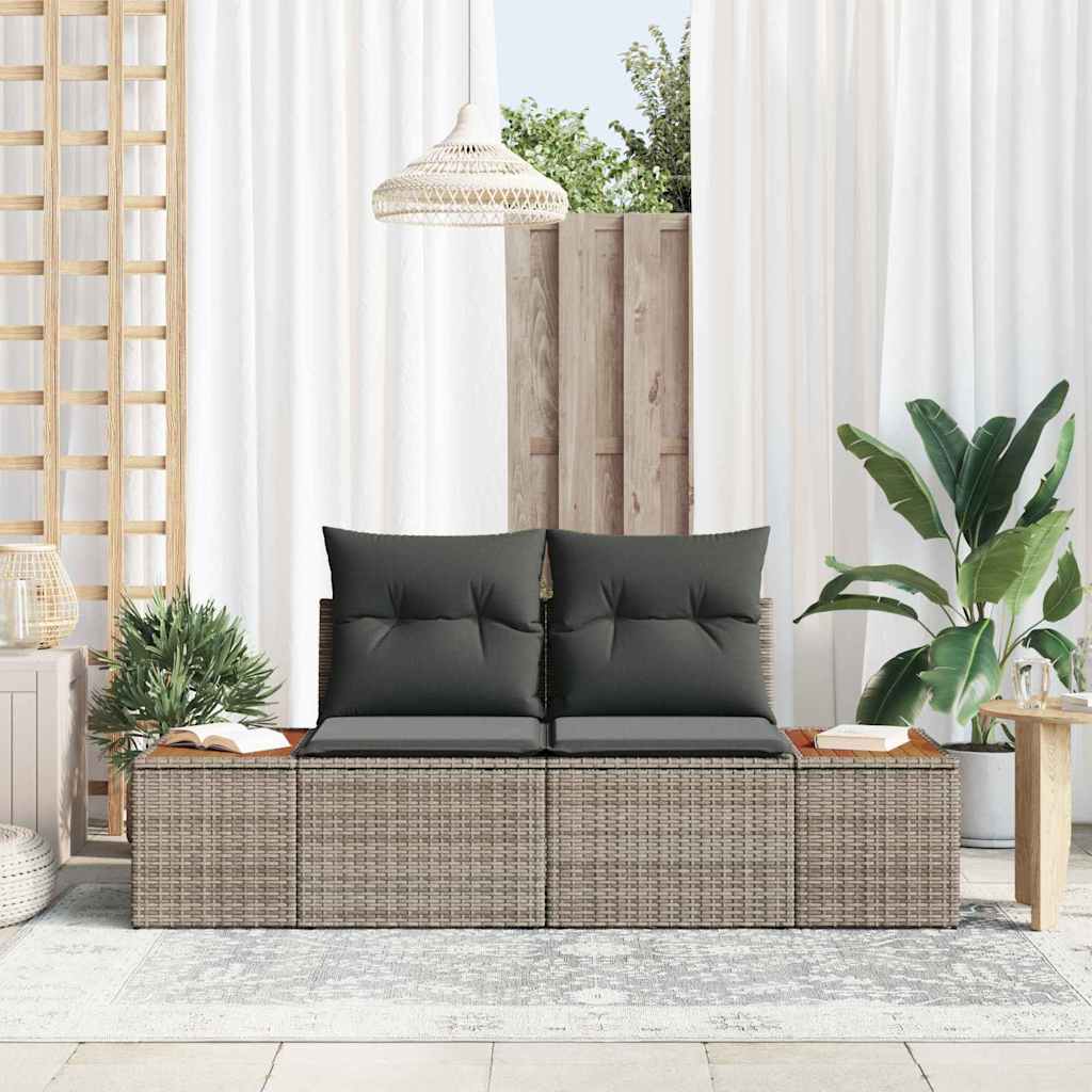 Hagemøbelsofa Grå 184 x 62 x 85cm polyrotting