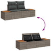 Hagemøbelsofa Grå 184 x 62 x 85cm polyrotting
