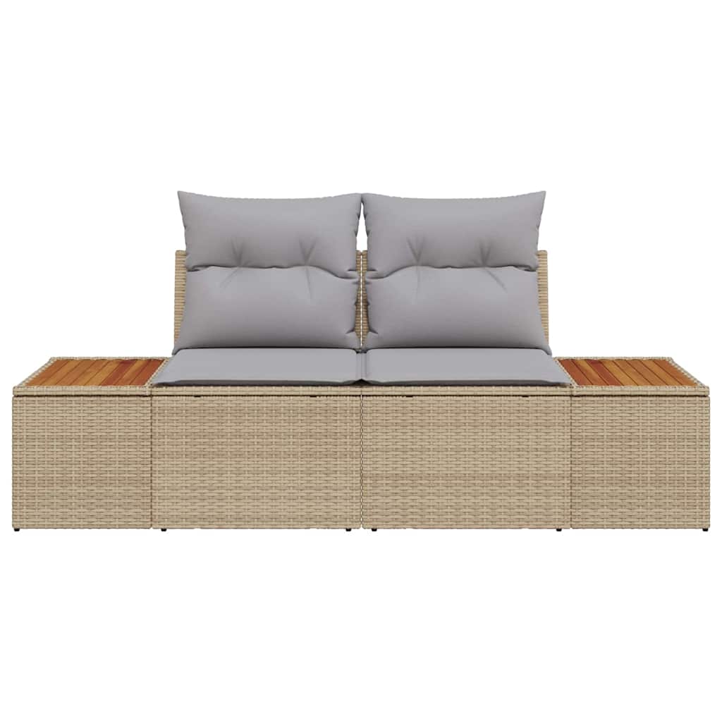 Hagemøbelsofa Beige 184 x 62 x 85cm polyrotting