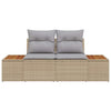 Hagemøbelsofa Beige 184 x 62 x 85cm polyrotting