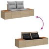 Hagemøbelsofa Beige 184 x 62 x 85cm polyrotting