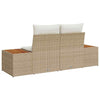 Hagemøbelsofa Beige 184 x 62 x 85cm polyrotting