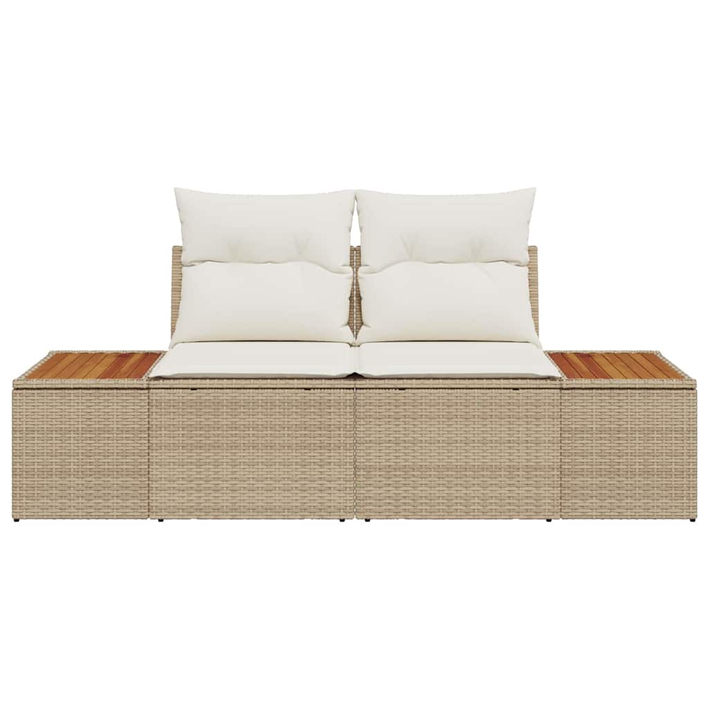 Hagemøbelsofa Beige 184 x 62 x 85cm polyrotting