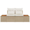 Hagemøbelsofa Beige 184 x 62 x 85cm polyrotting