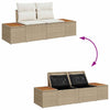 Hagemøbelsofa Beige 184 x 62 x 85cm polyrotting