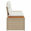 Hagemøbelsofa Beige 184 x 62 x 85cm polyrotting