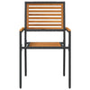 Hage stabelstoler 2 pcs Brun og svart