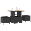 Hage Spisegruppe Svart Poly rattan
