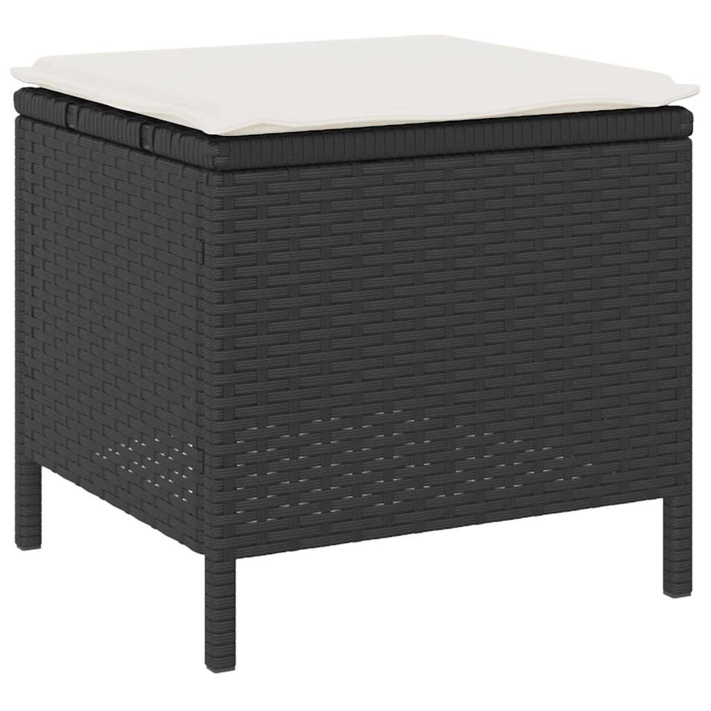 Hage Spisegruppe Svart Poly rattan
