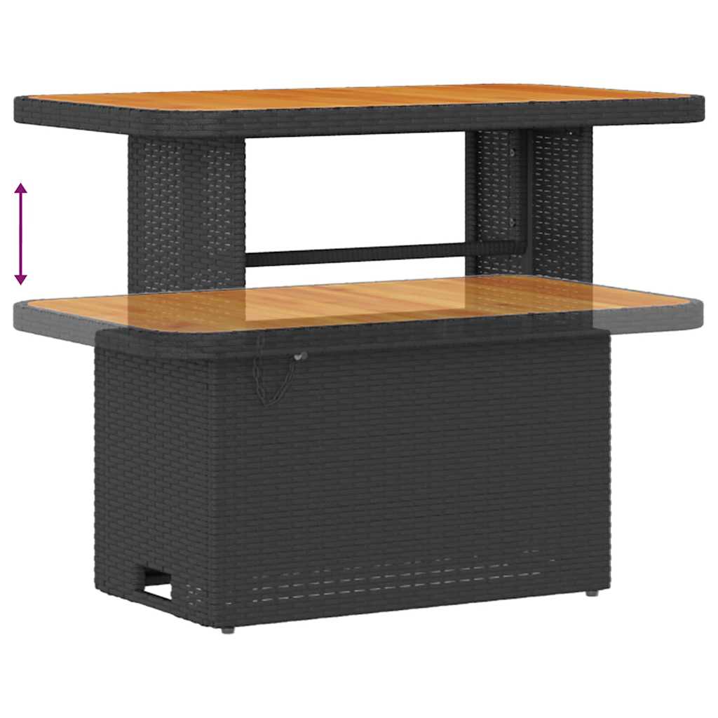Hage Spisegruppe Svart Poly rattan