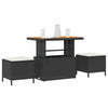 Hage Spisegruppe Svart Poly rattan