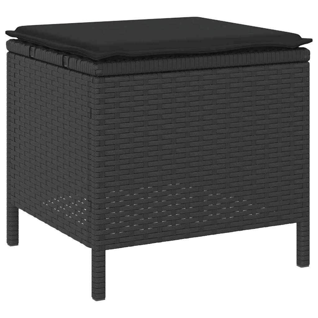 Hage Spisegruppe Svart Poly rattan