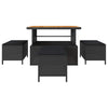 Hage Spisegruppe Svart Poly rattan