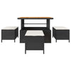 Hage Spisegruppe Svart Poly rattan