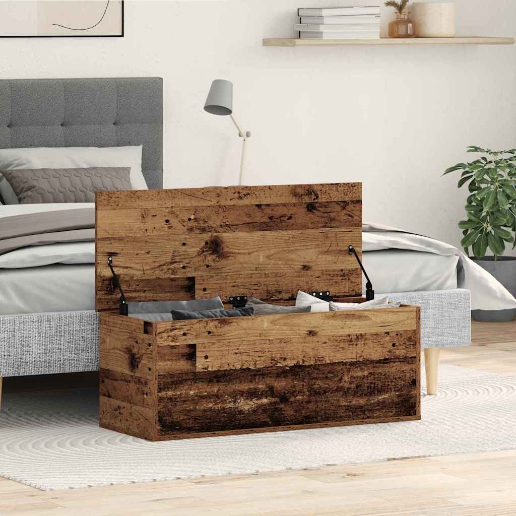 Lagringsboks Gamle tre 90 x 35 x 35 cm Konstruert tre